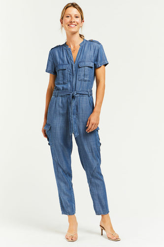 Greyson Cargo Jumpsuit - Blue