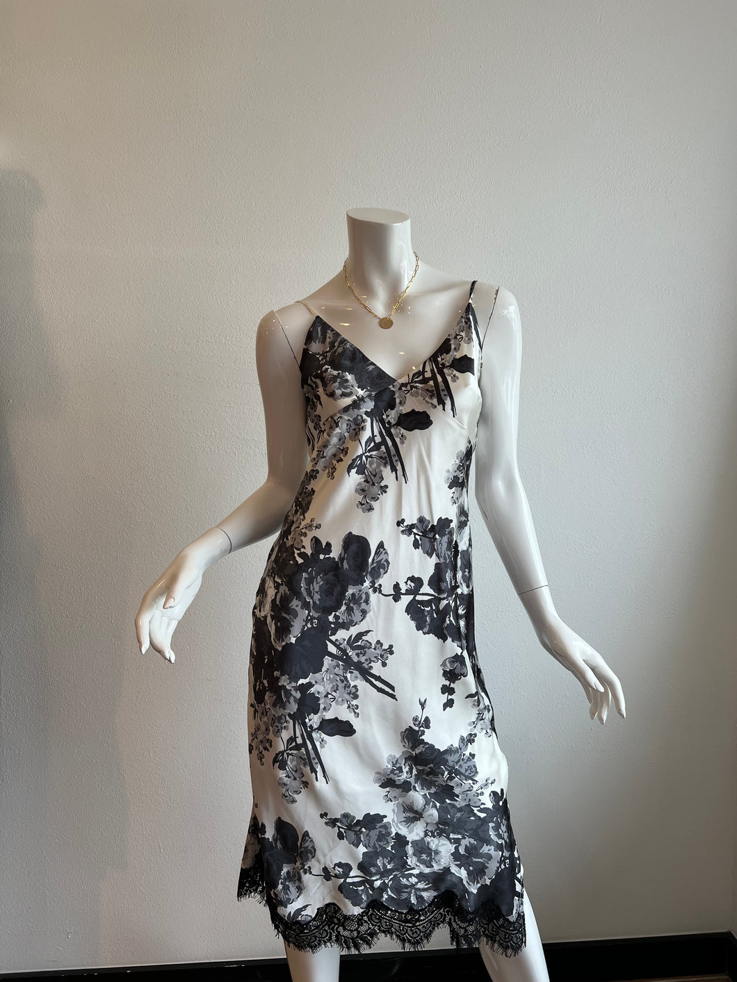 Gold Hawk - Coco Slip Dress - Black/Grey Floral