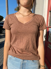 Load image into Gallery viewer, Velvet Lilith S/S V-Neck Tee - Camel