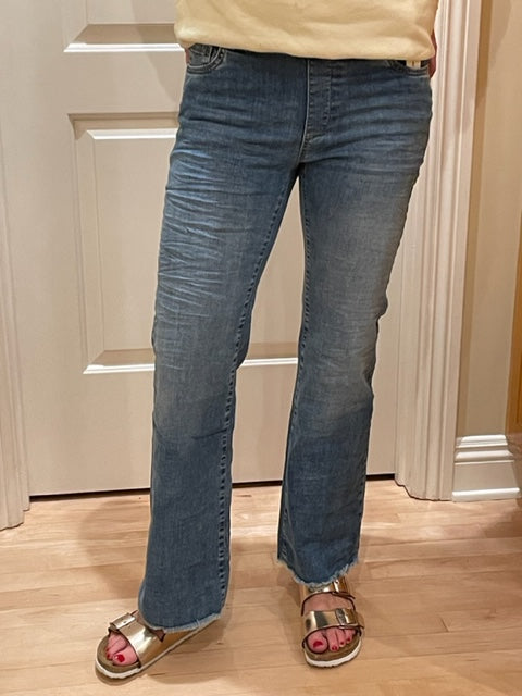 Amanda Wide Leg Denim Flog Pants