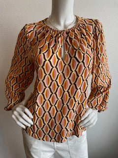 Velvet - Laura Boho Top  Orange