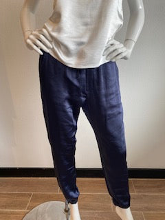 Melissa Nepton Baya Satin Jogger - Deep Navy