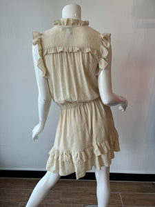 Pinch - Ruffle Sleeveless Dress Cream