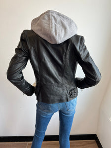Nola RF Hooded Leather Jacket