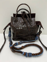 Load image into Gallery viewer, Let and Her - Mini Tote - Brown Crocodile