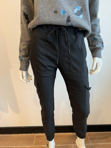 Gaya Cargo Style Flog Pants - Black (plain fabric, light weight)