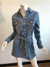 Load image into Gallery viewer, The Denim Shirt Dress in Spring Breeze