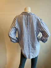 Load image into Gallery viewer, Melissa Nepton Dani linen blouse - Blue Stripe