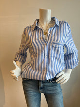 Load image into Gallery viewer, Melissa Nepton Dani linen blouse - Blue Stripe