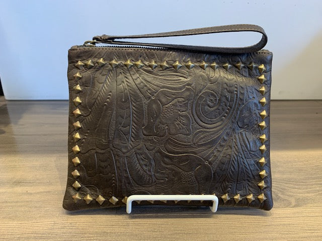 Laggo Studded Wristlet Pouch