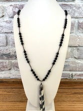 Load image into Gallery viewer, Zebra Tassel Necklace