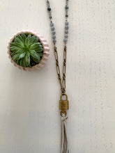 Load image into Gallery viewer, Macrame Vintage Lock Necklace