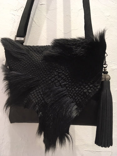 Evoke Women - Cara Leather & Fur Bag