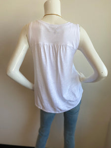 Lilla P - V-Neck Tank with Back Yoke - White