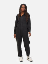 Load image into Gallery viewer, MATE The Label Long Sleeve Linen Jumpsuit - Jet Black