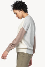 Load image into Gallery viewer, Lilla P Oversized Sweatshirt Sweater - Ivory Colorblock