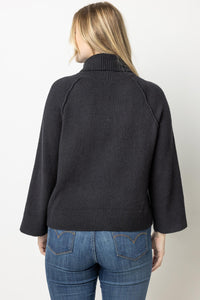 Lilla P Easy Turtleneck Sweater - Black