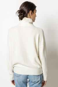 Lilla P Oversized Turtleneck Sweater - Winter White