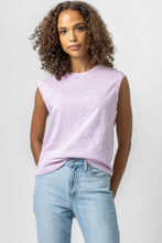 Load image into Gallery viewer, Lilla p - Twisted Binding Sleeveless Crewneck - Orchid