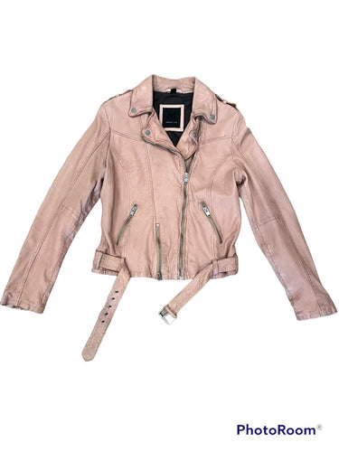 Wild 2 RF Leather Jacket - Light Pink