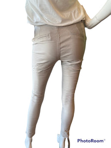 Flog - Dafna Style Flog Pants - Beige Herringbone