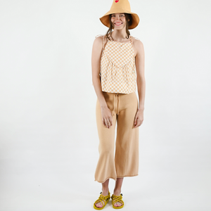 Kerri Rosenthal Barb Lounge Pant Cropped - Sand
