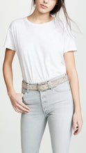 Load image into Gallery viewer, B Belt - Taupe and Silver Snake Belt/Silver Buckle