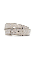 Load image into Gallery viewer, B Belt - Taupe and Silver Snake Belt/Silver Buckle