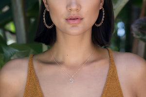 Large Dandelion Hoop Earrings