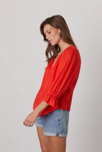 Load image into Gallery viewer, Velvet Dita Cotton Gauze Top - Cardinal