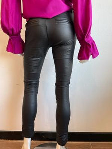 Dafna Style Flog Pants - Black Vegan Leather
