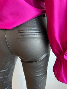 Dafna Style Flog Pants - Black Vegan Leather