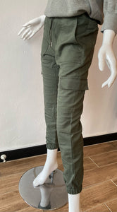 Gaya Cargo Style Flog Pants - Green  (plain fabric, light weight)