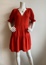 Load image into Gallery viewer, Velvet - Clarissa Tiered Dress - Cherry