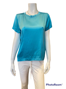 Suzy D - Wisdom Satin Stretch Tee - Multiple Colors