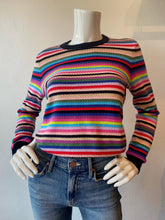 Load image into Gallery viewer, Minnie Rose Cotton/Cashmere Weekend Stripe Sweater - Multi