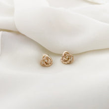 Load image into Gallery viewer, IAM Trio Knot Stud Earrings - Gold Fill