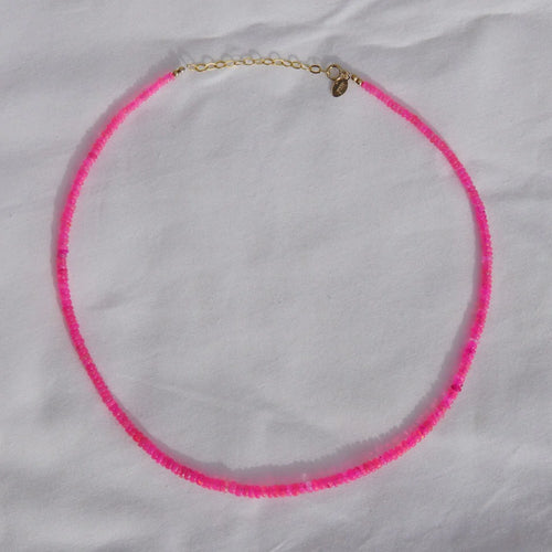 Imi Jewelry - Full Neon Pink Opal Necklace