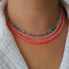 Imi Jewelry - Full Neon Pink Opal Necklace