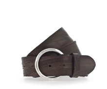 Load image into Gallery viewer, B BELT - SUE CROC LEATHER BELT 35mm - OLIVE