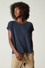 Load image into Gallery viewer, Velvet Hudson Crew Neck Tee- Baltic