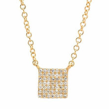 Load image into Gallery viewer, Mini Pave Square Necklace
