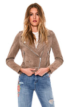 Load image into Gallery viewer, Suede Moto Jacket