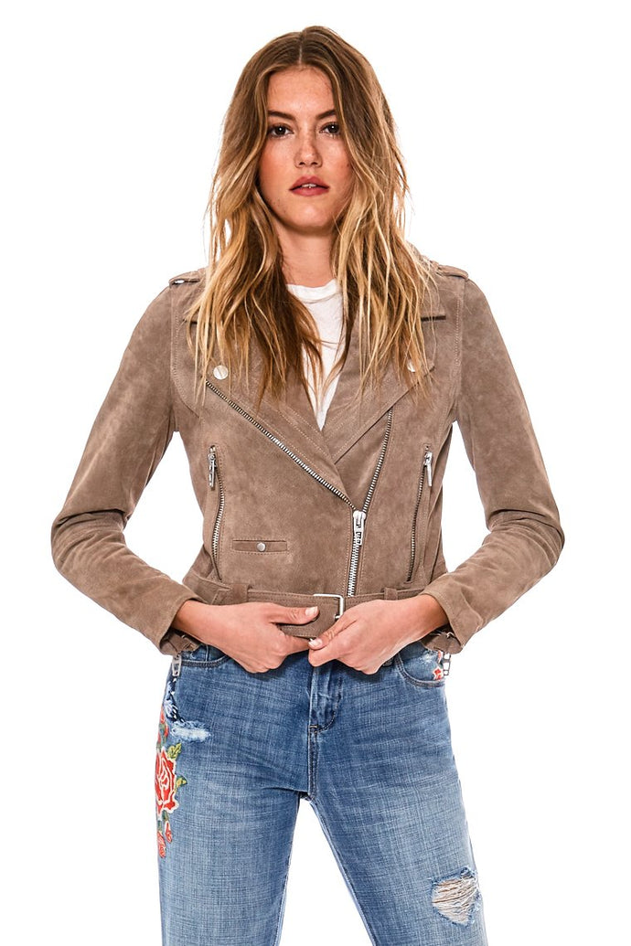 Suede Moto Jacket