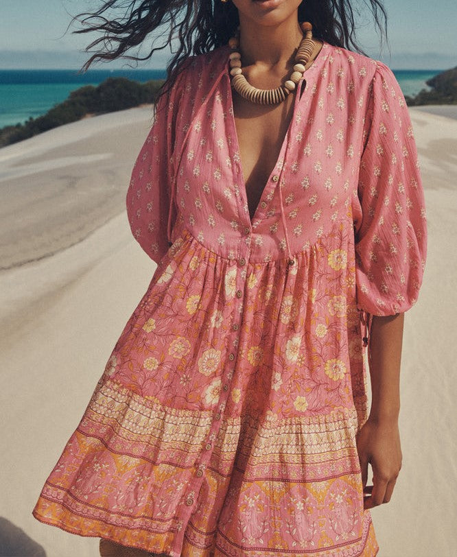 Spell & the Gypsy - Utopia Tunic Mini Dress Flamingo