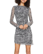 Load image into Gallery viewer, Sanctuary - Let&#39;s Party Zebra Stripe Long Sleeve Mesh Dress